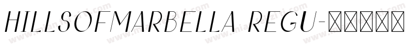 HillsofMarbella Regu字体转换
